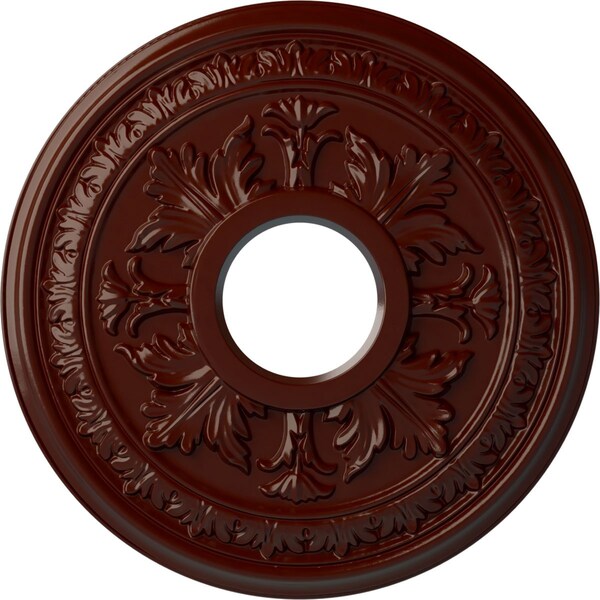 Ekena Millwork Baltimore Medallion (Canopies up to 5 1/2"), 15 3/8"OD x 4 1/4"ID x 1 1/2"P, Brushed Mahogany CM15BABMF - main